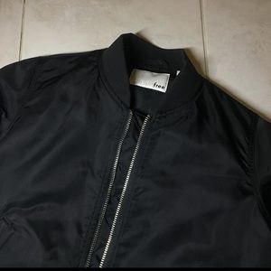 aritzia black bomber jacket